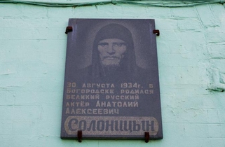 Мемориальная доска актеру Анатолию Солоницыну