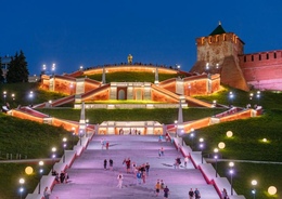 The charm of Nizhny Novgorod by evening