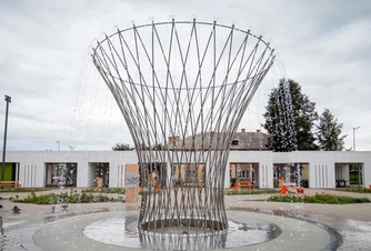 Relax on the landscaped Revolutsii Square